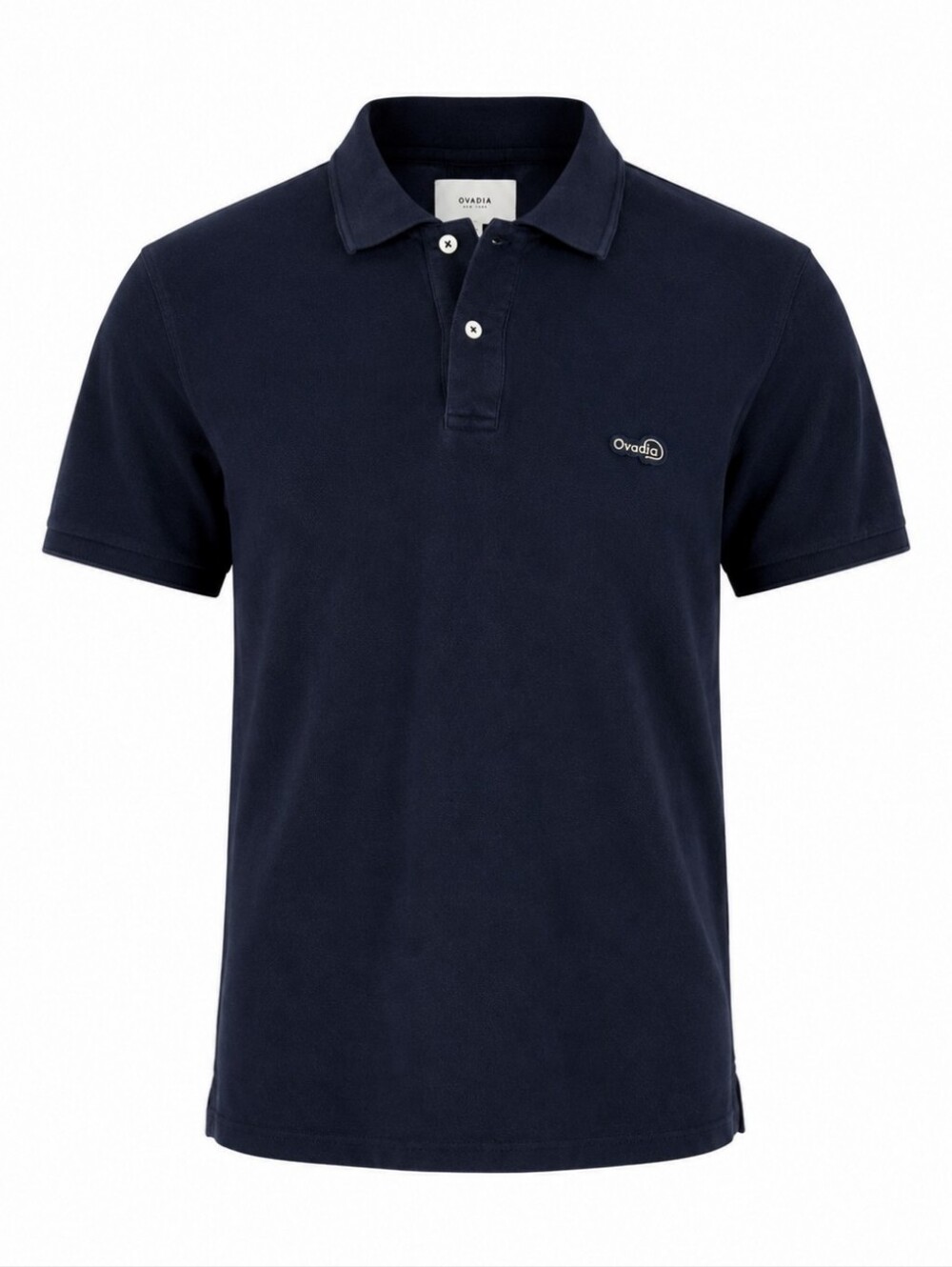 Ovadia New York Navy Cotton Polo Shirt Large